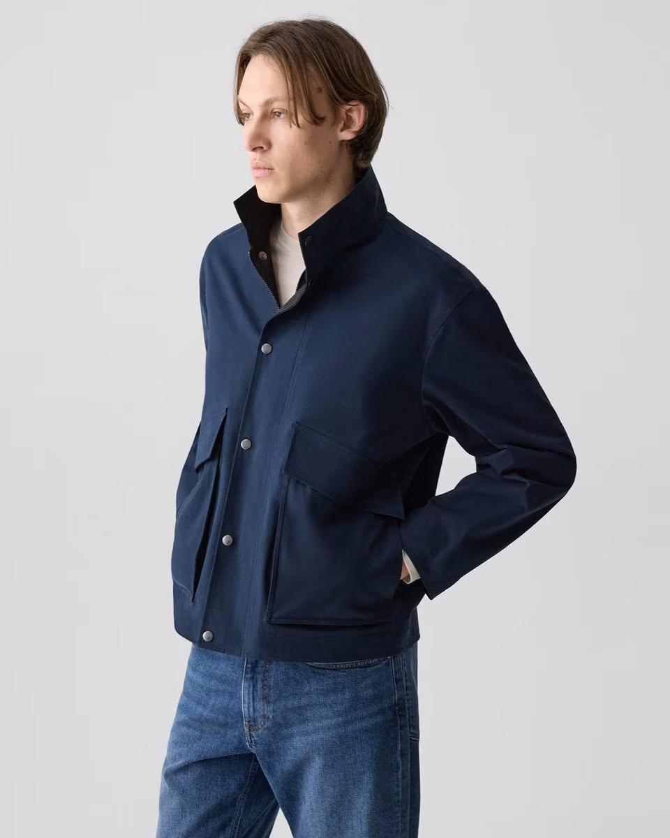 Utility Jacket in Peach Cotton