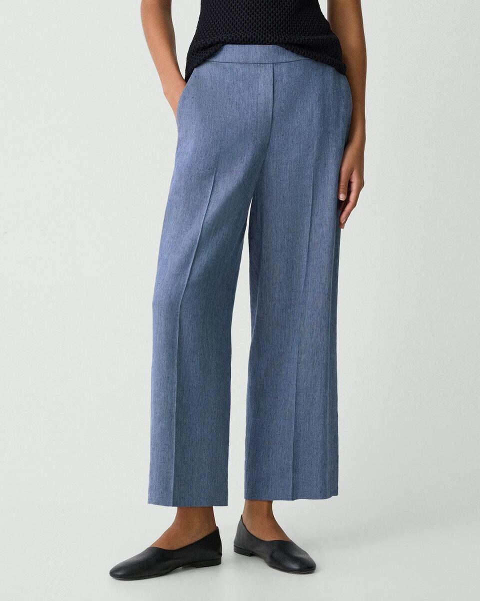 Relaxed Pull-On Pant in Fluid Linen
