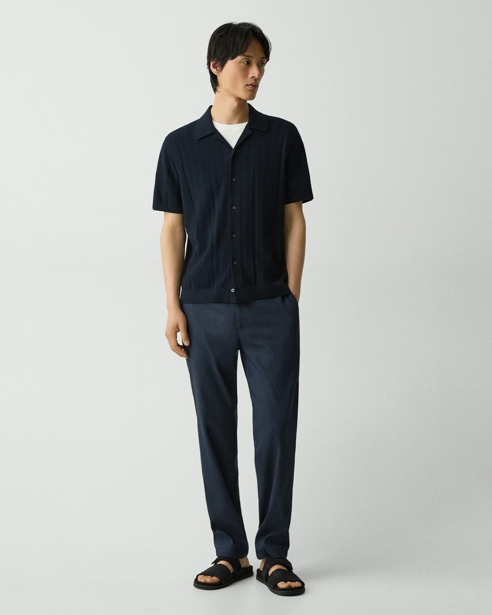 Camp Collar Shirt in Cotton Light Twist