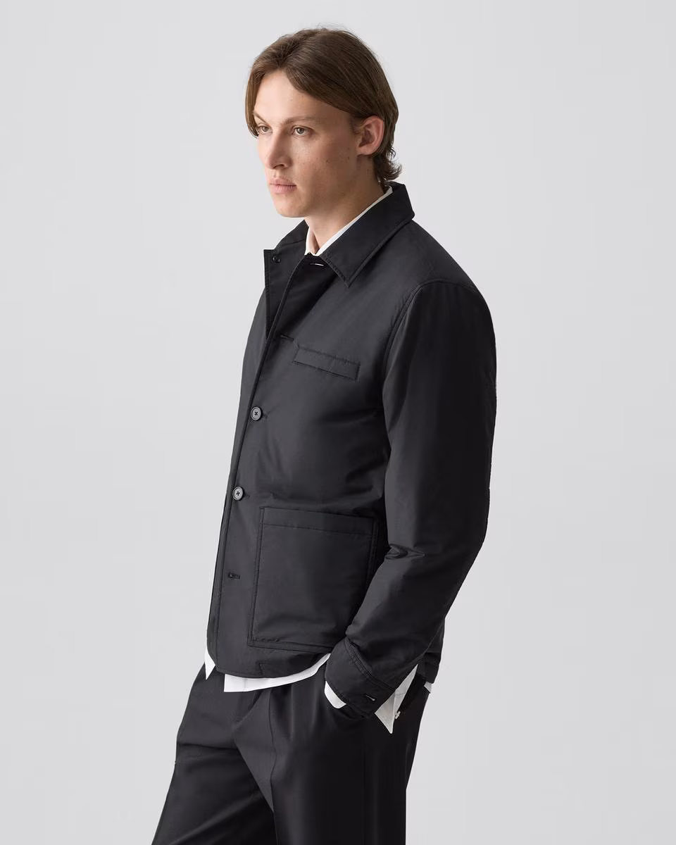 Button-Up Jacket in Motion Nylon