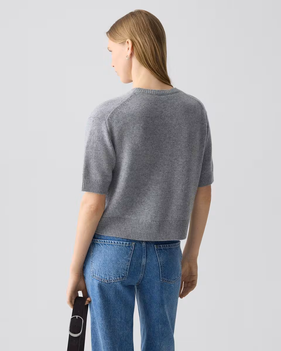 Cropped Tee in Cashmere