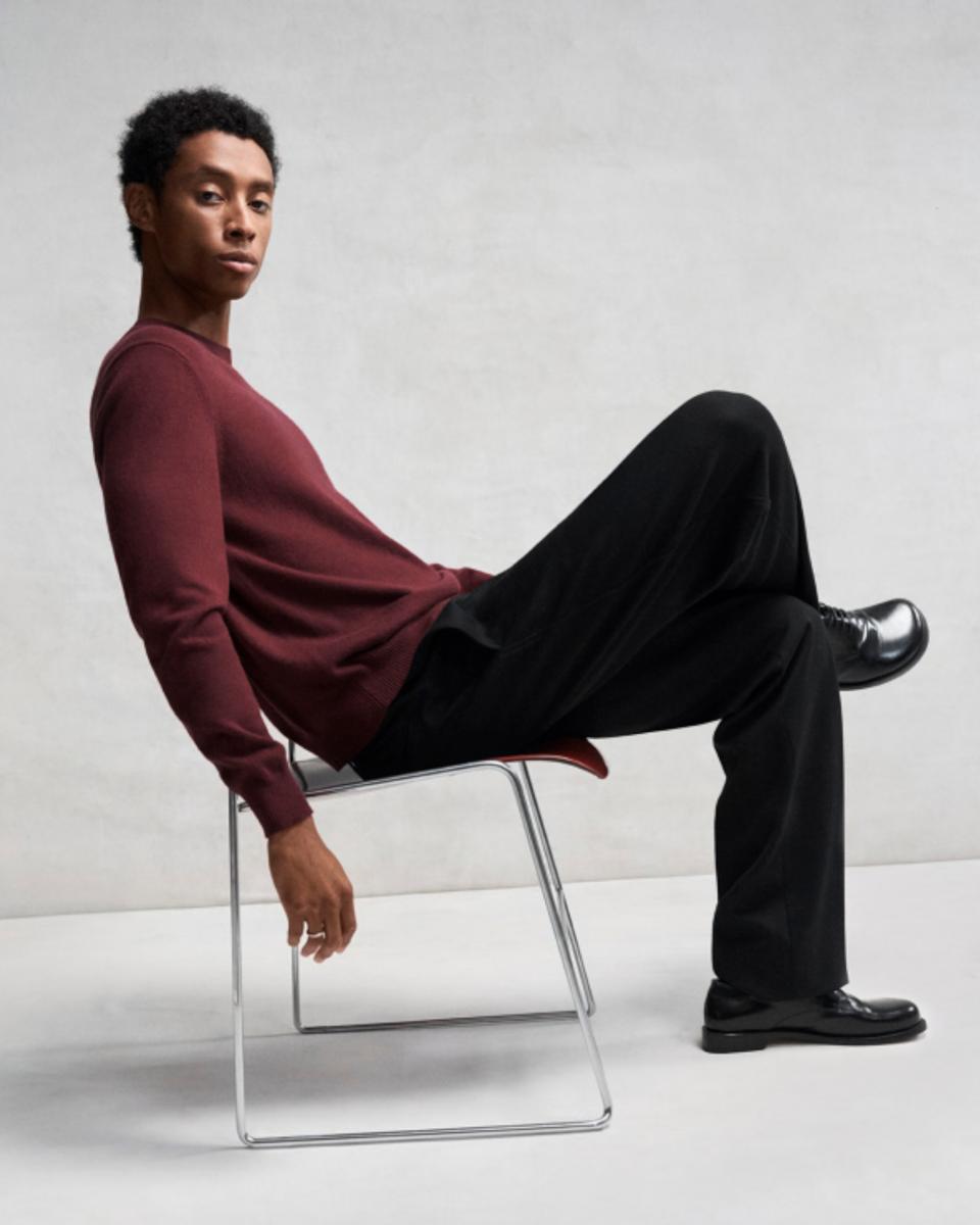 Straight Trouser in Knit Twill