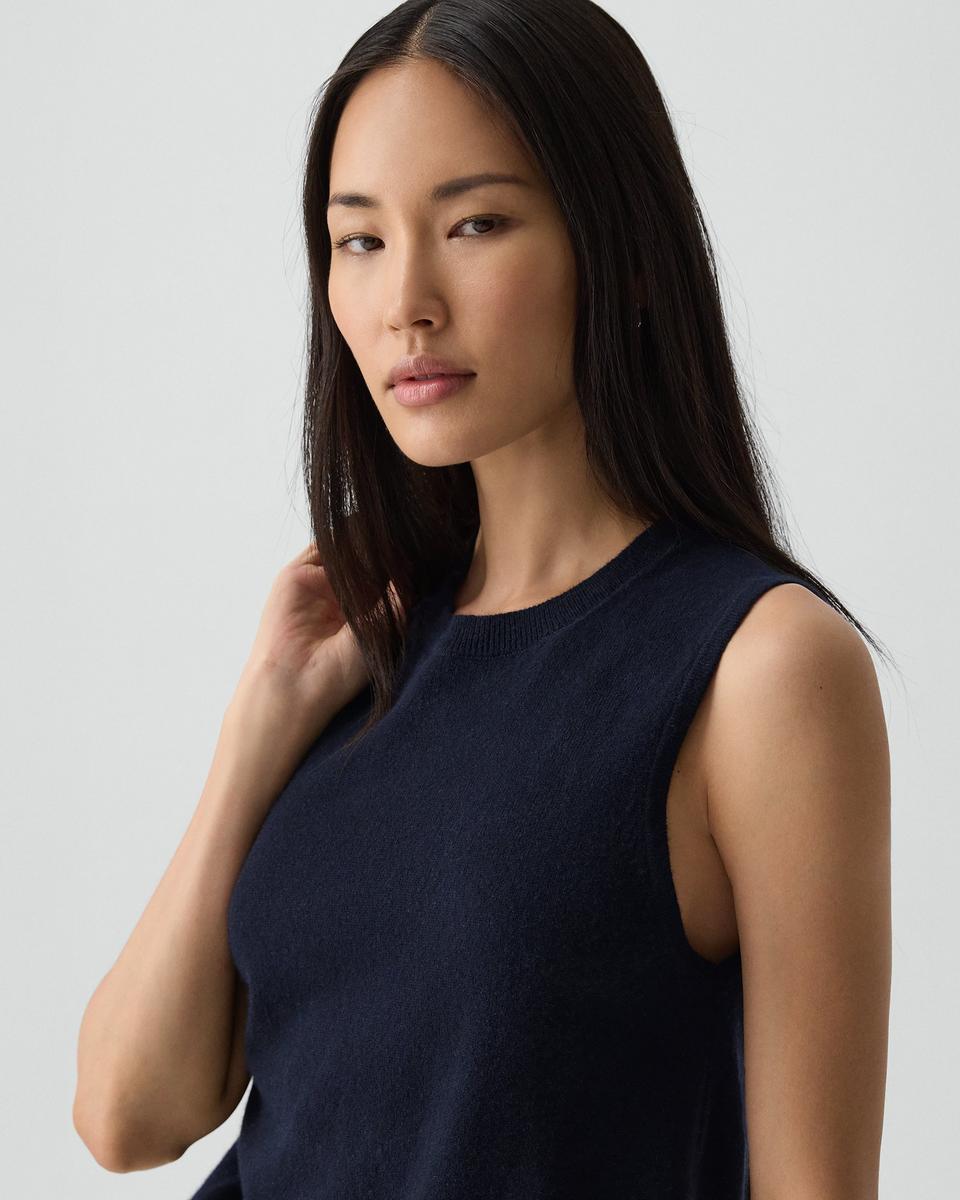 Crewneck Shell Top in Cashmere