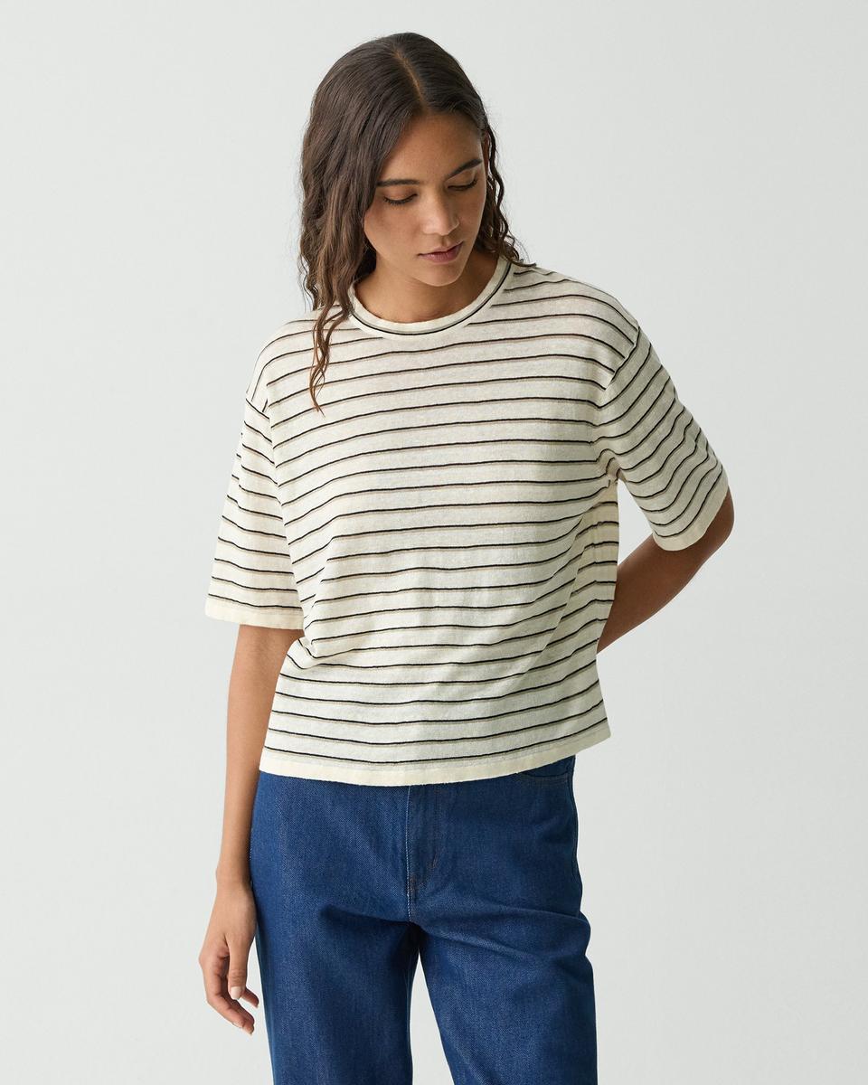 Boyfriend Tee in Linen-Blend