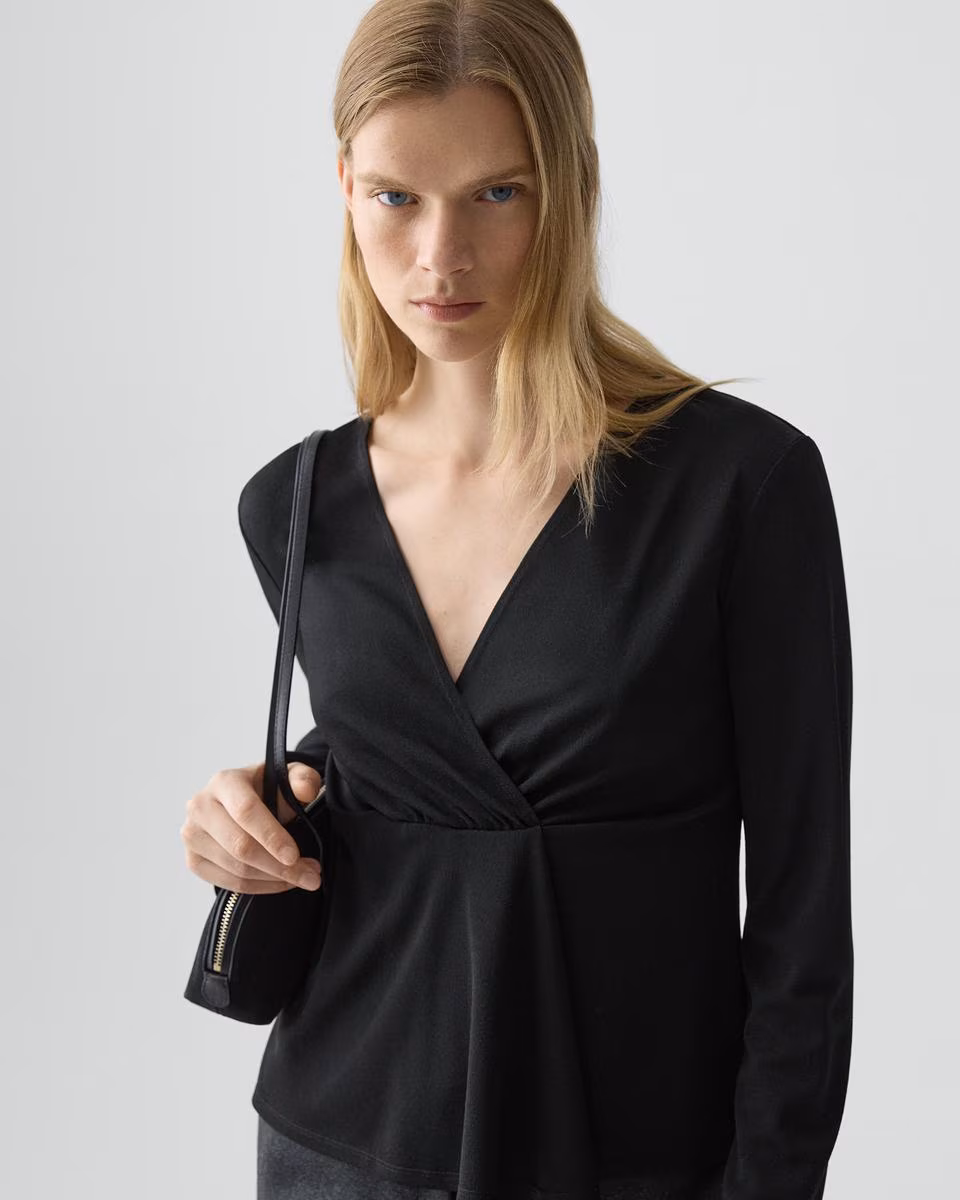 Gathered Top in Crepe Jersey