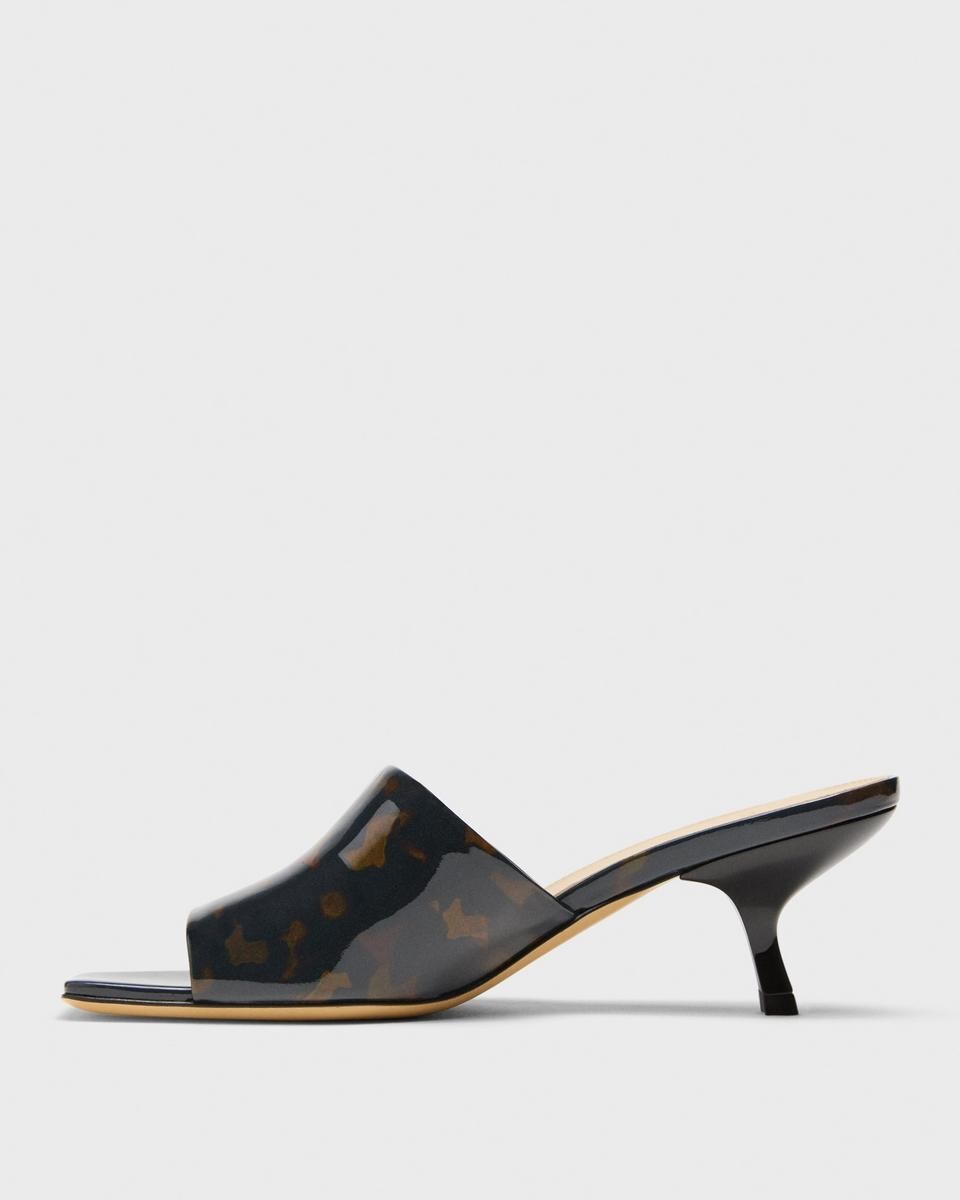 Mule Sandal in Tortoiseshell Printed Leather