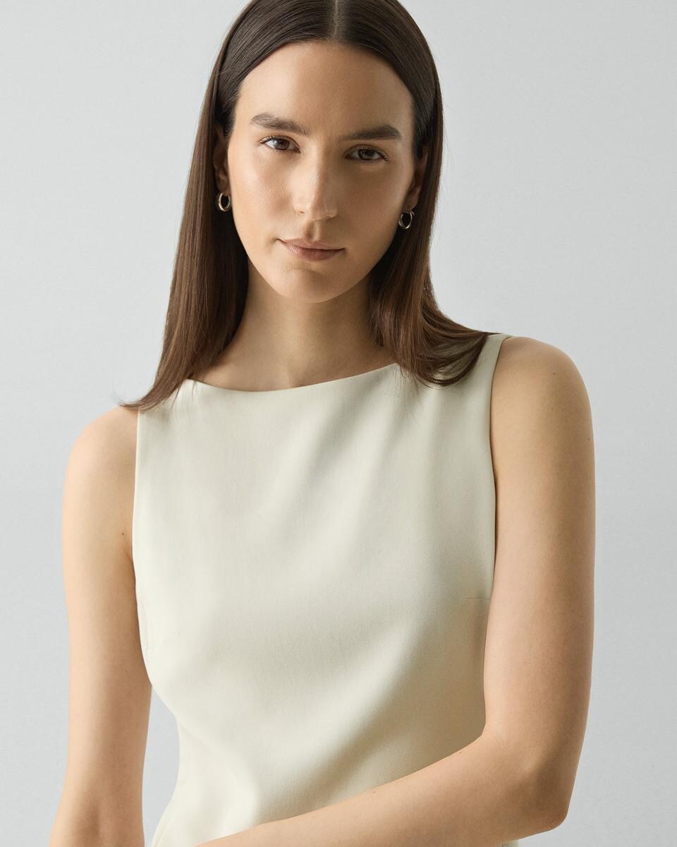 Flared Dress in Admiral Crepe