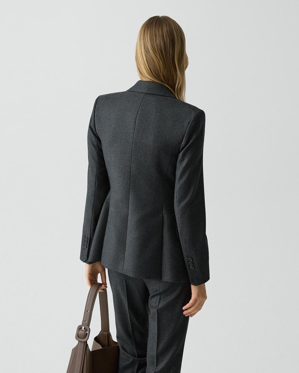 Lynnia Blazer in Sleek Flannel