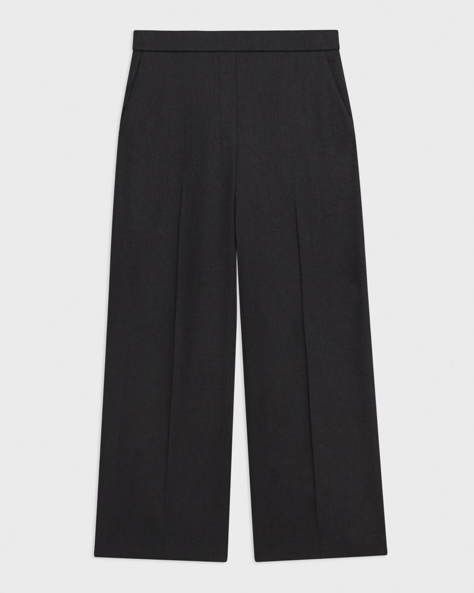 Straight Pull-On Pant in Linen-Viscose