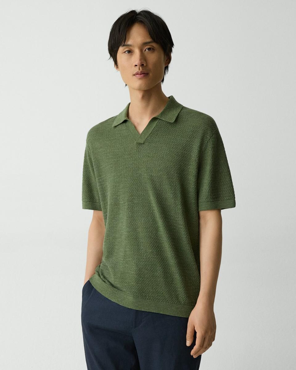 Brenan Polo Shirt in Pacific Linen
