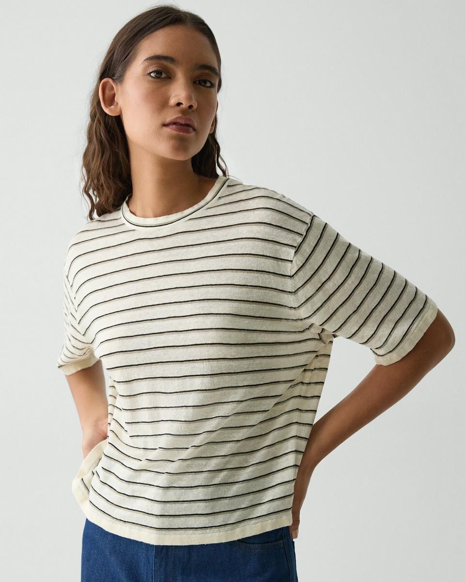 Boyfriend Tee in Linen-Blend