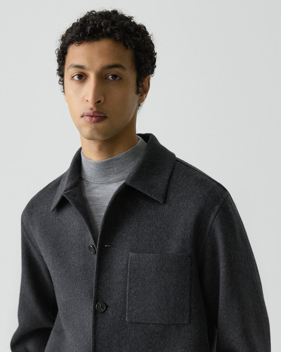 Overshirt in Double-Face Wool-Cashmere