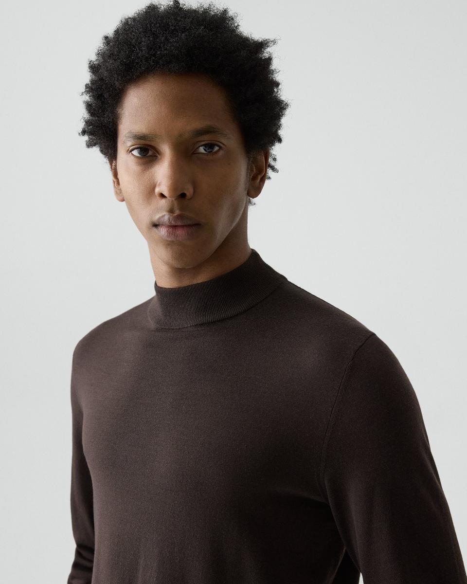 Mock Neck Sweater in Regal Wool