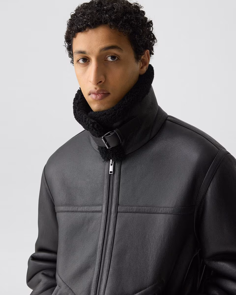 Aviator Jacket in Shearling