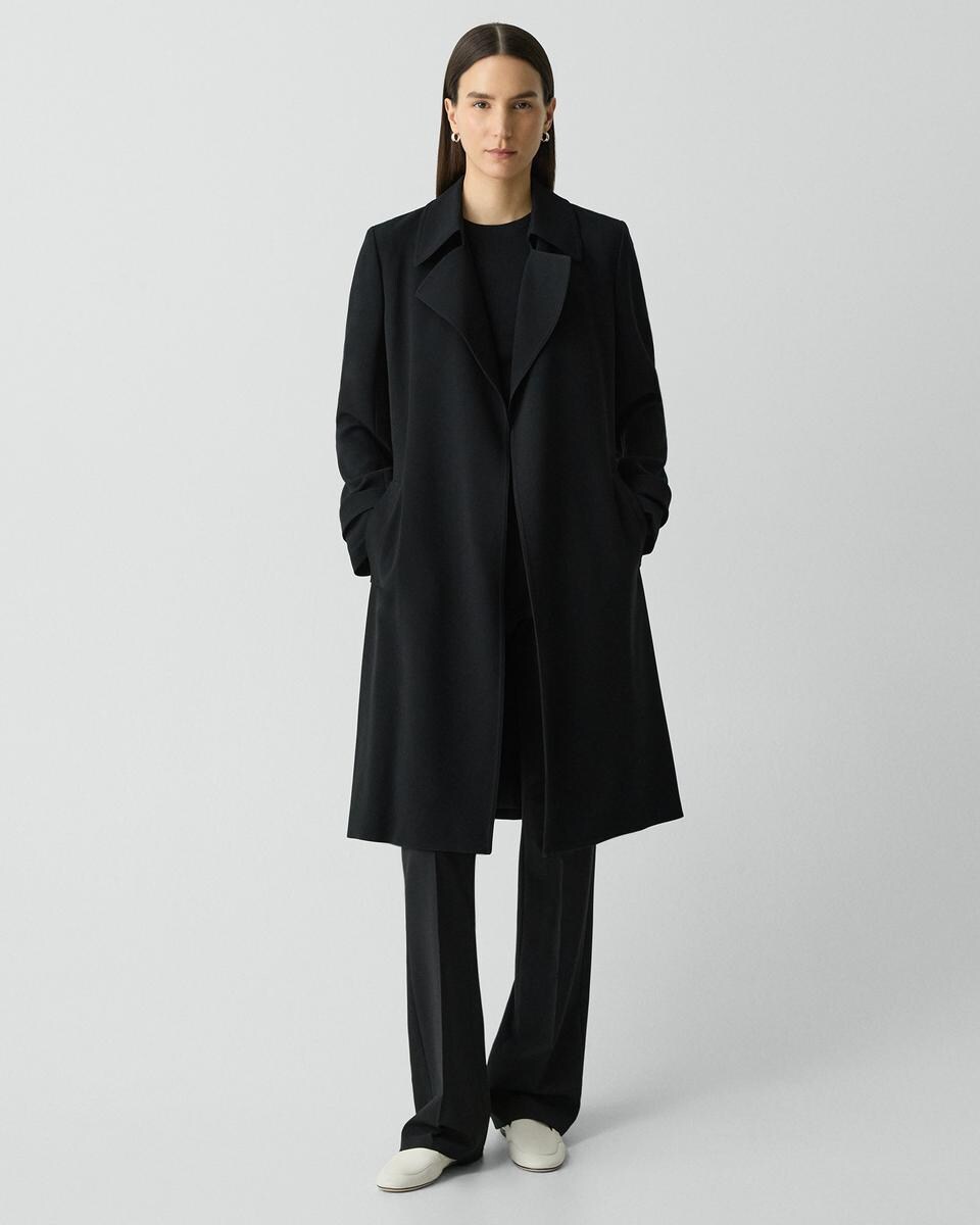 Oaklane Trench Coat in Admiral Crepe