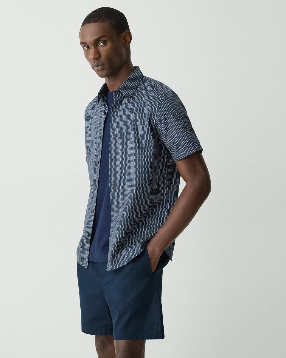 Irving Short-Sleeve Shirt in Stretch Cotton