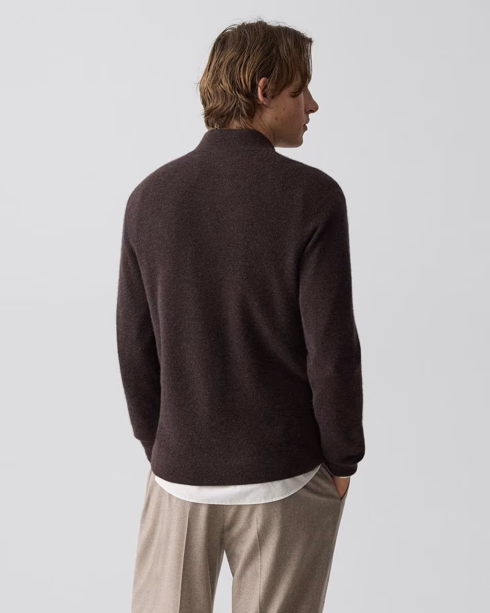 Full-Zip Cardigan in Cashmere