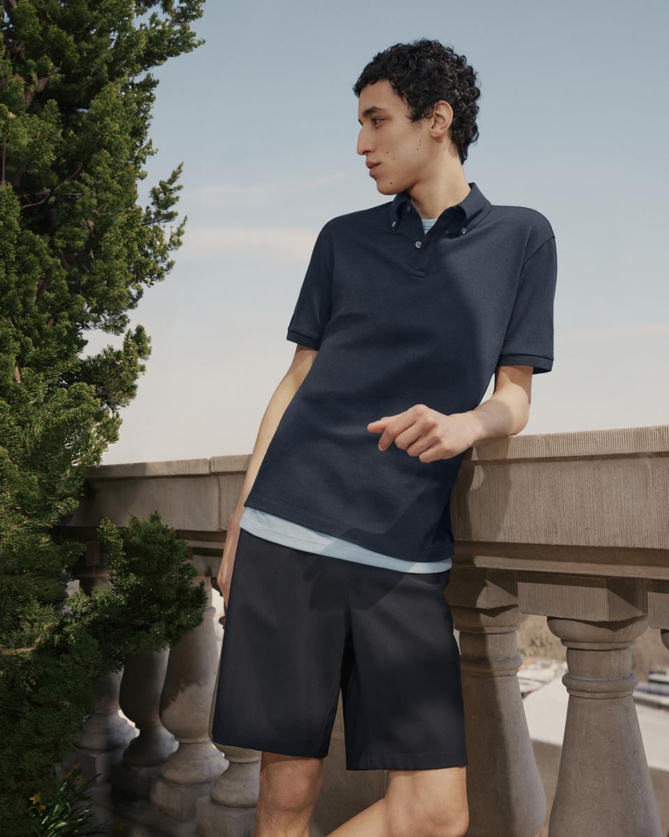 Tailored Polo Shirt in Function Piqué