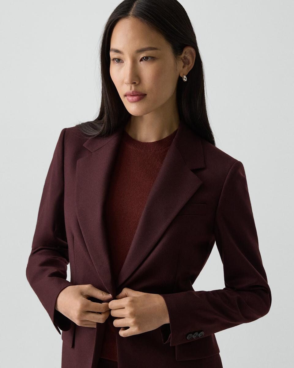 Lynnia Blazer in Sleek Flannel