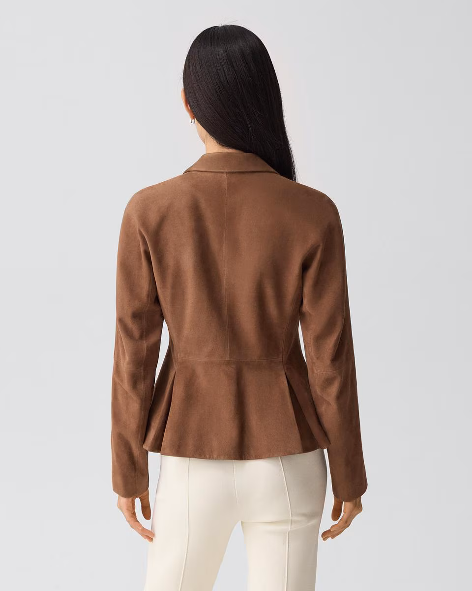 Fitted Blazer in Suede