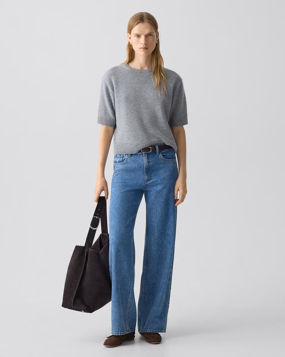 Cropped Tee in Cashmere