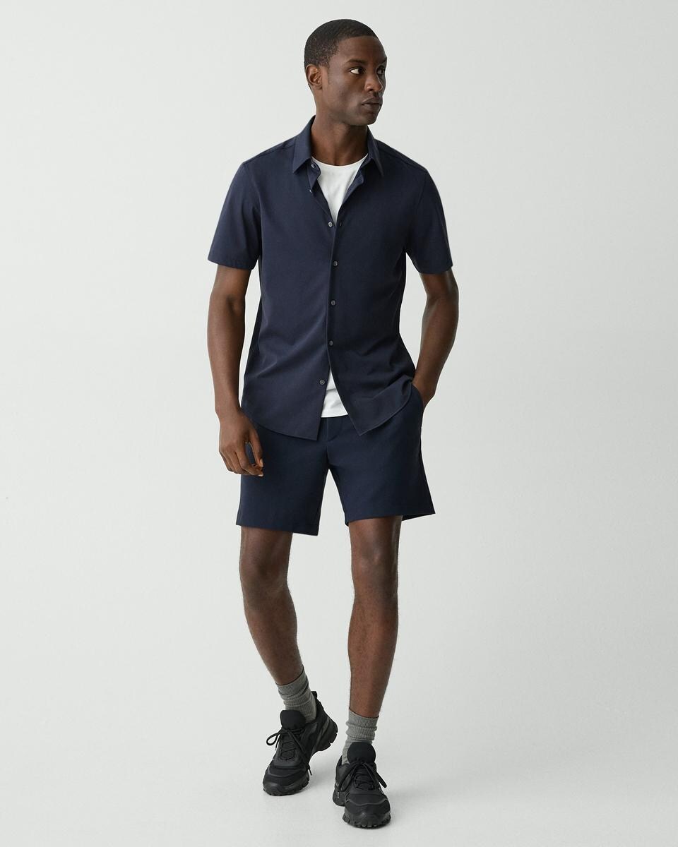 Irving Short-Sleeve Shirt in Structure Knit