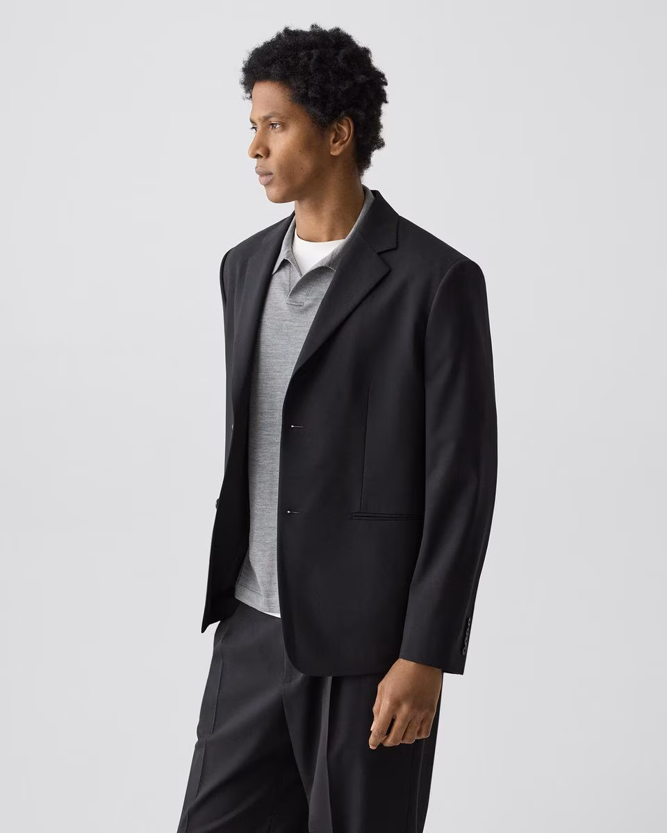 Relaxed Blazer in Stretch Wool