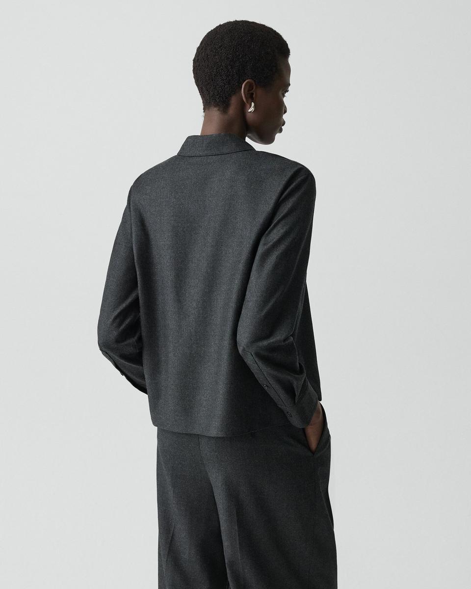 Boxy Shirt in Sleek Flannel