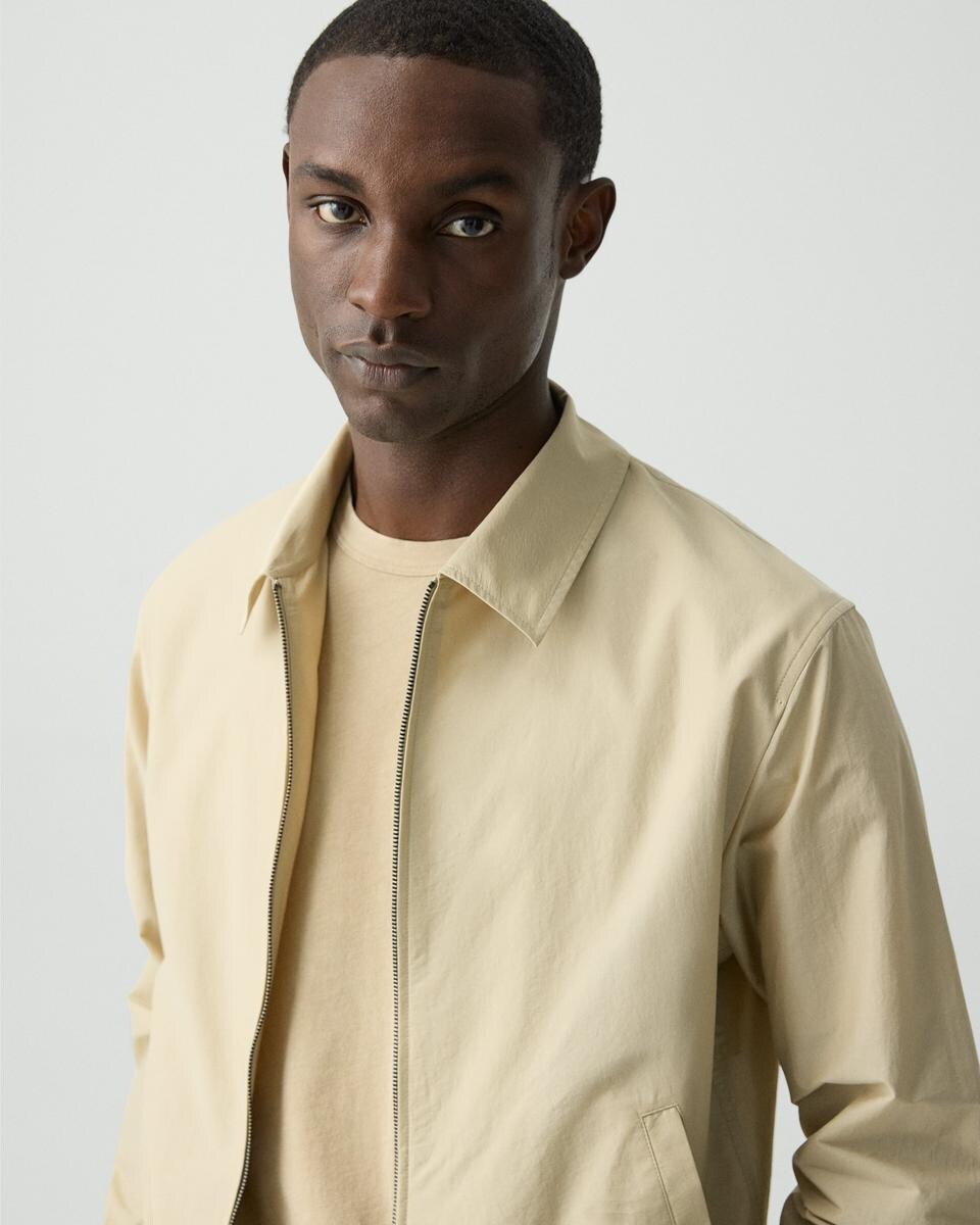 Blouson Zip Jacket in Cotton-Blend