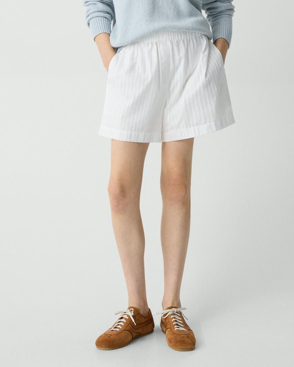 Boxer Short in Linear Cotton