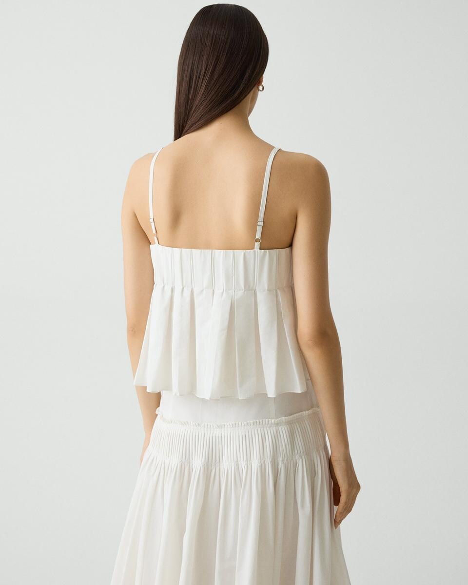 Pleated Camisole in Cotton-Blend
