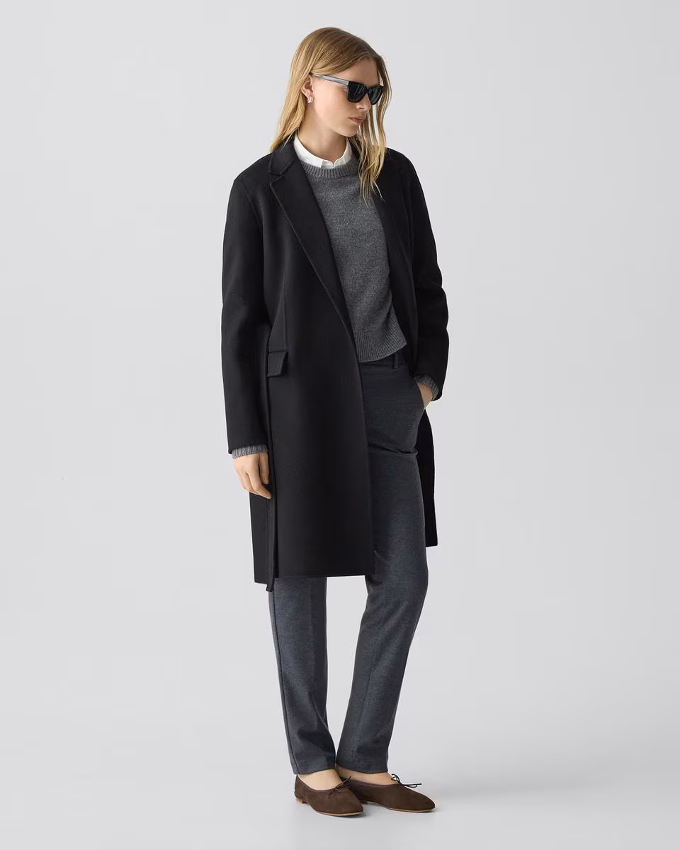 Belted Coat in Double-Face Wool-Cashmere