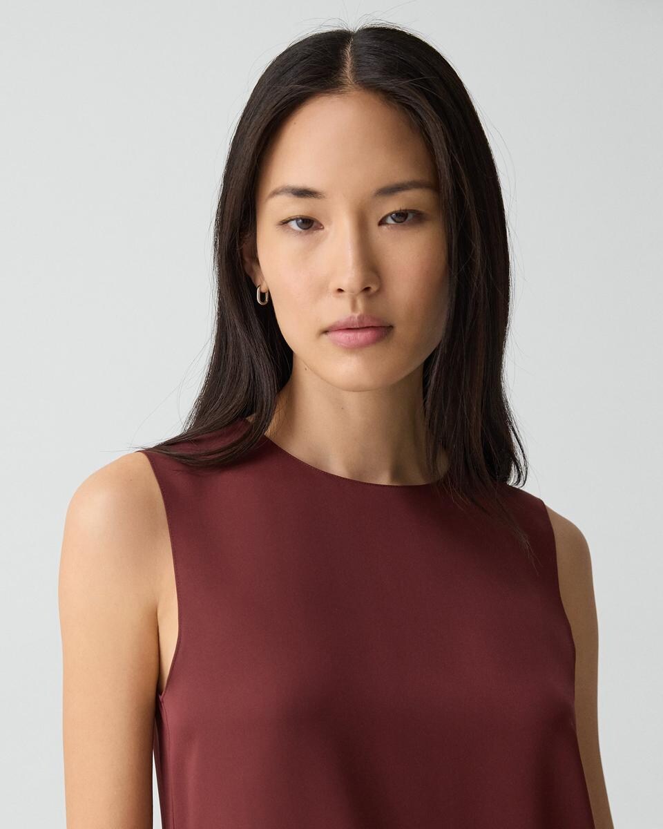 Shell Top in Silk Georgette