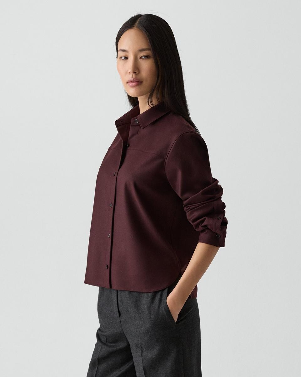 Boxy Shirt in Sleek Flannel