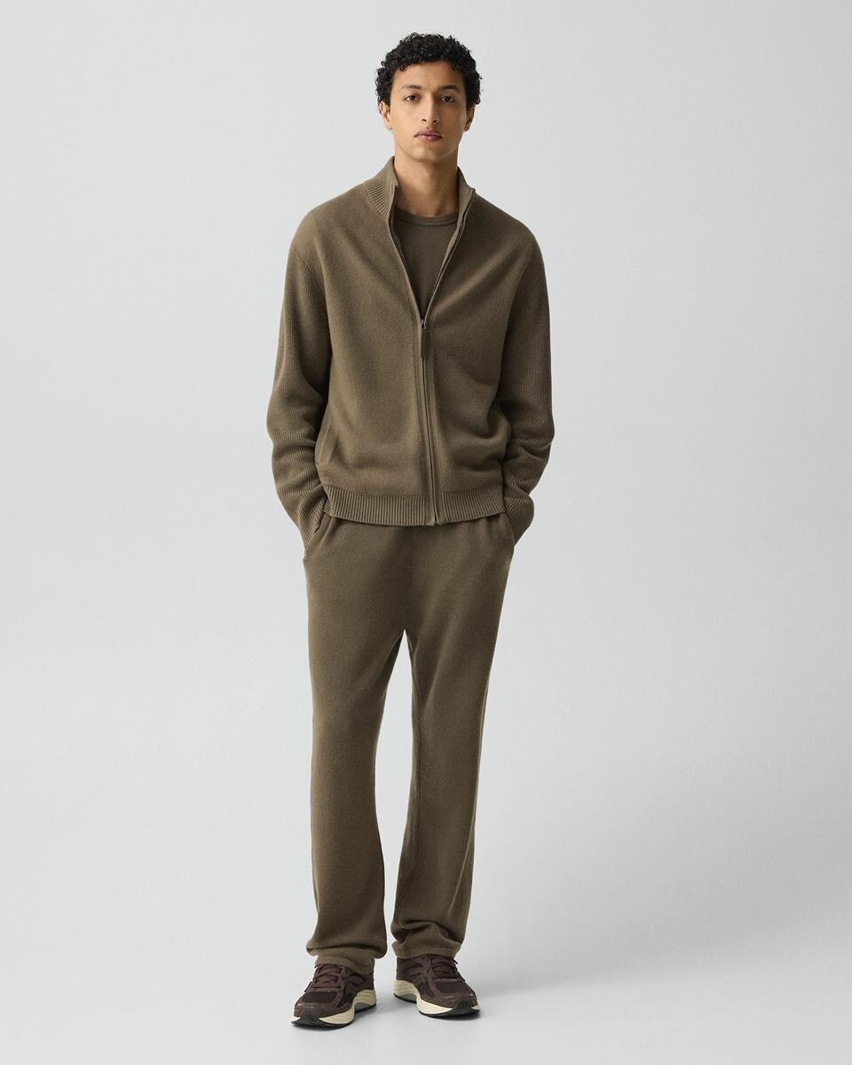 Turtleneck Cardigan in Boiled Wool