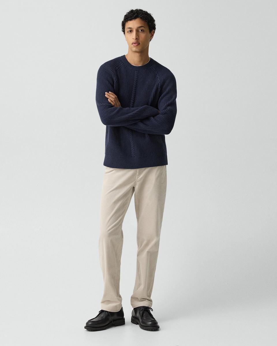 Crewneck Sweater in Wool-Cashmere