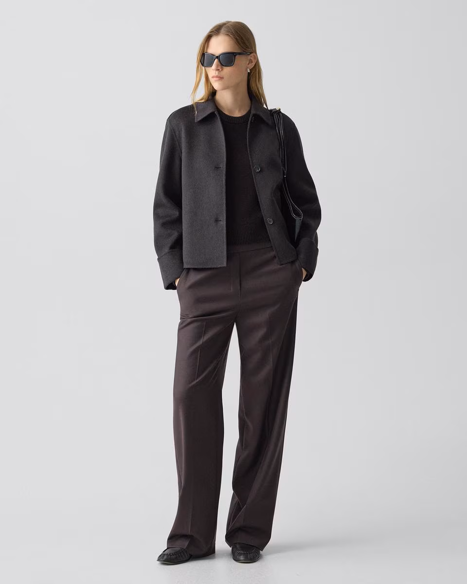 Boxy Cuff Jacket in Double-Face Wool-Cashmere
