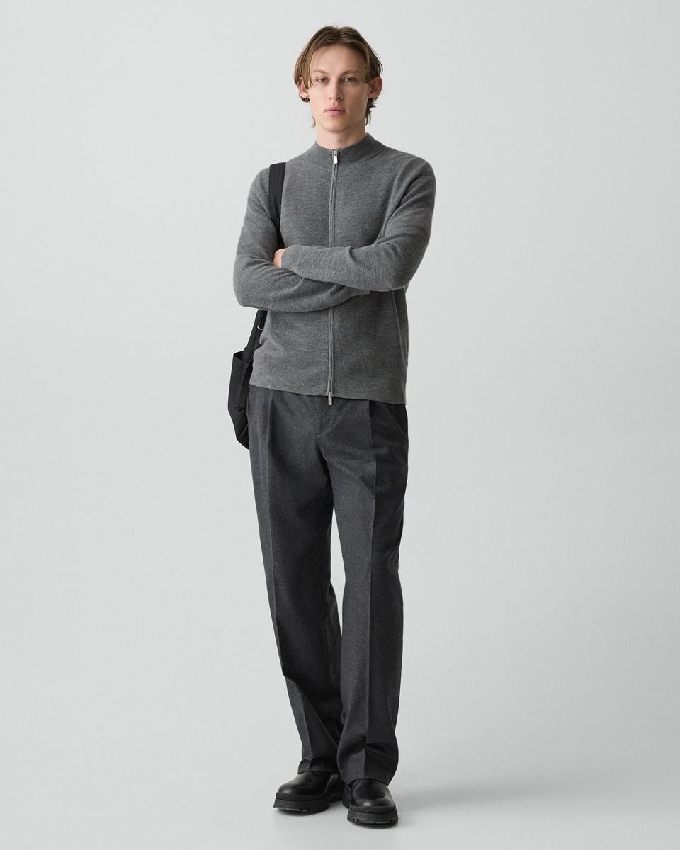 Full-Zip Cardigan in Cashmere