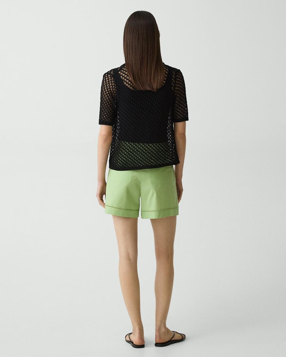 Eyelet Short in City Poplin