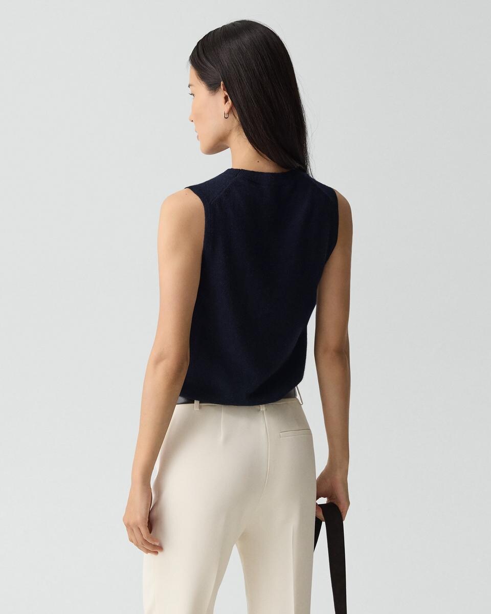 Crewneck Shell Top in Cashmere