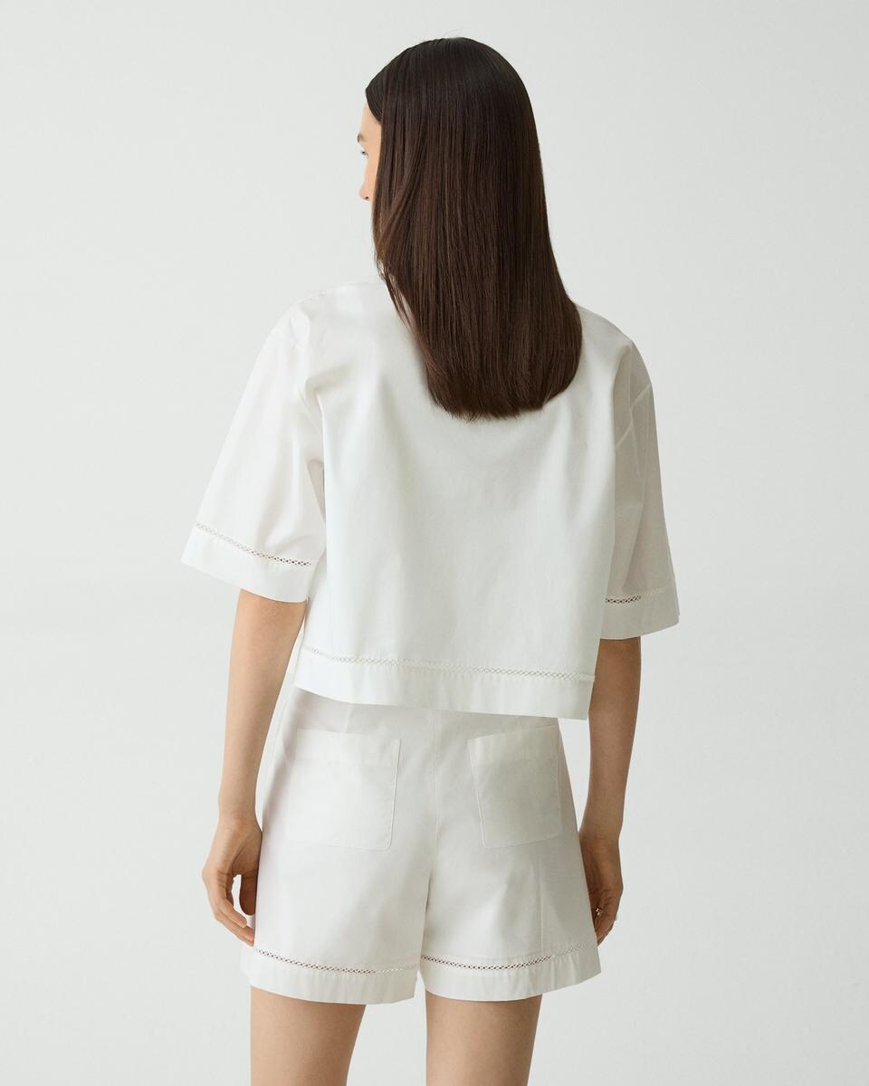 Boxy Camp Shirt in City Poplin