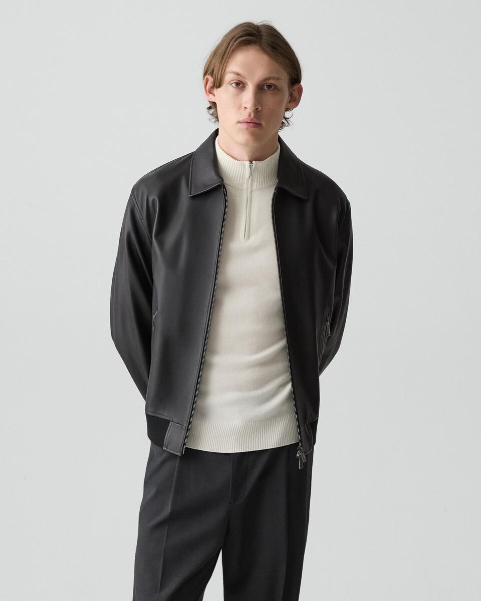 Wyatt Zip Jacket in Leather