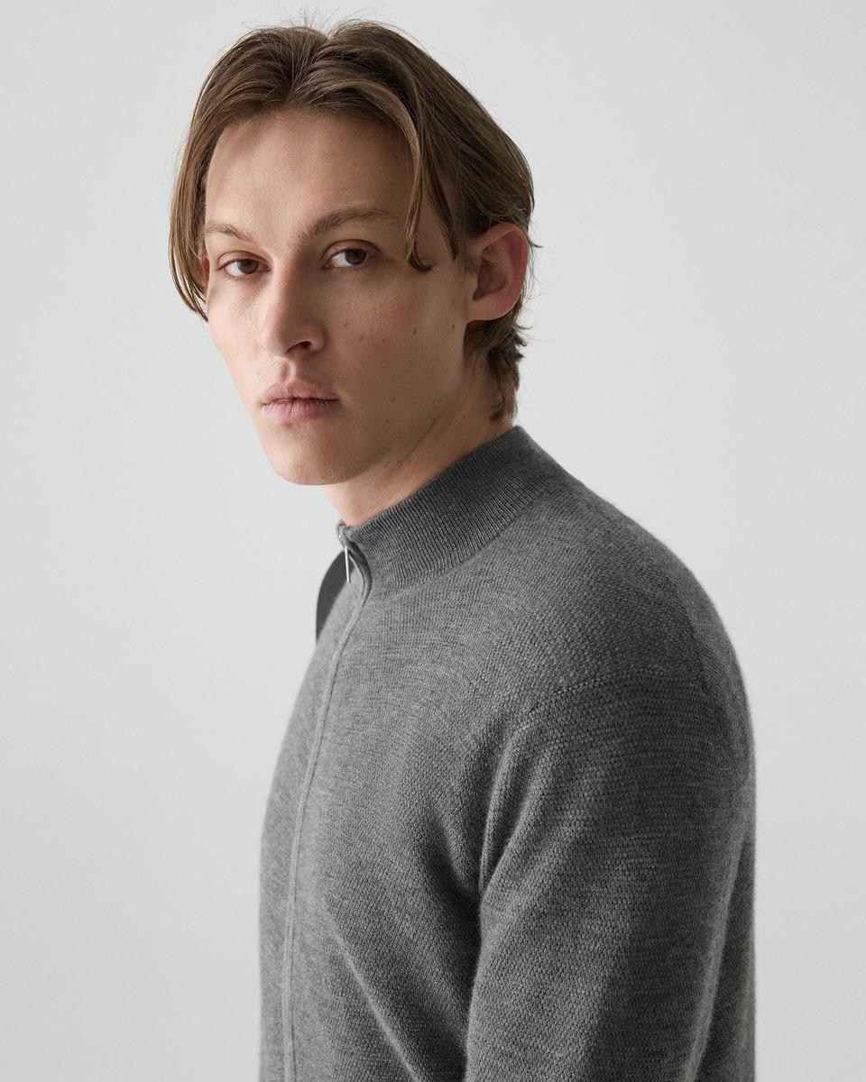 Full-Zip Cardigan in Cashmere