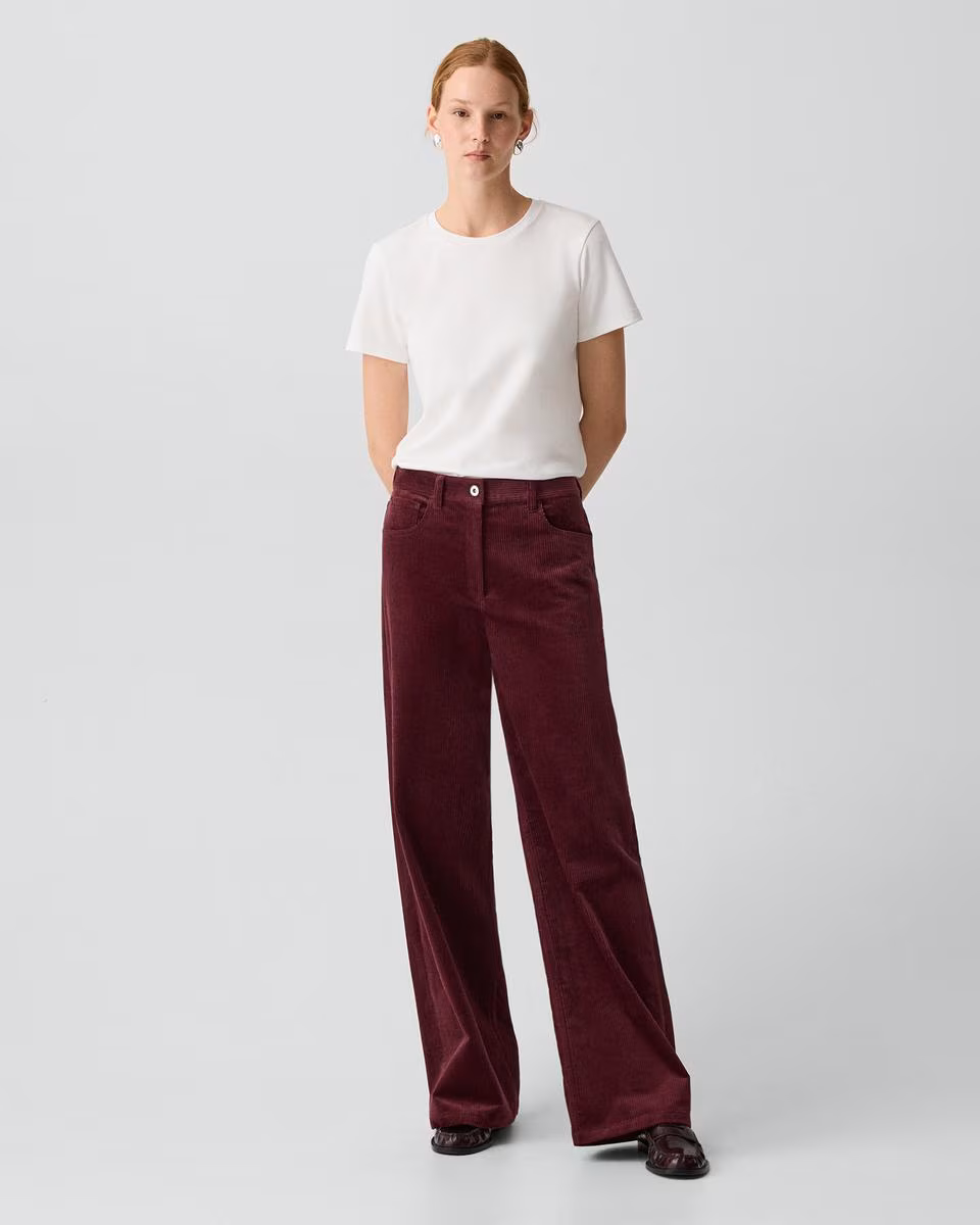 Straight-Leg Five Pocket Pant in Corduroy
