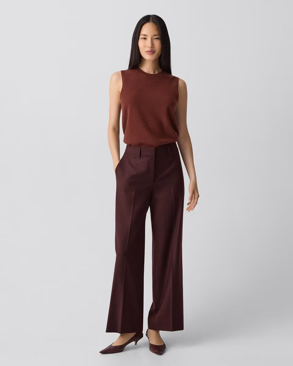 Classic Straight Pant in Sleek Flannel