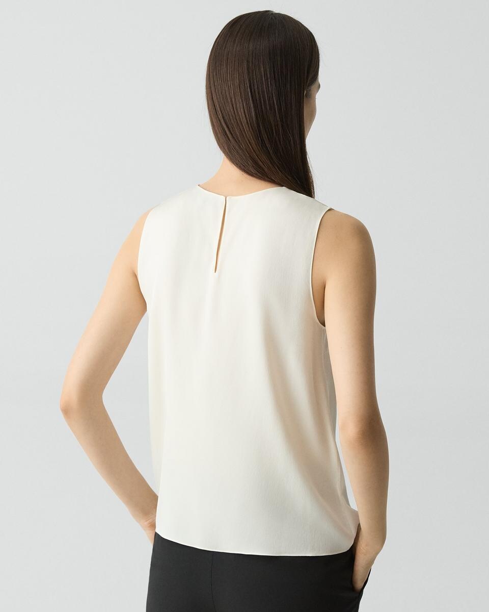 Shell Top in Silk Georgette