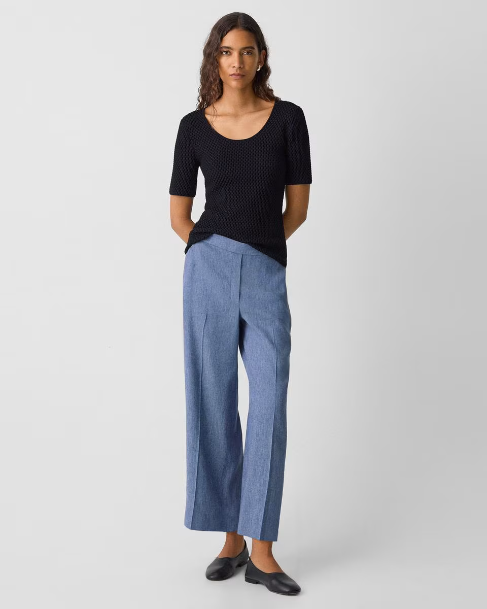 Relaxed Pull-On Pant in Fluid Linen
