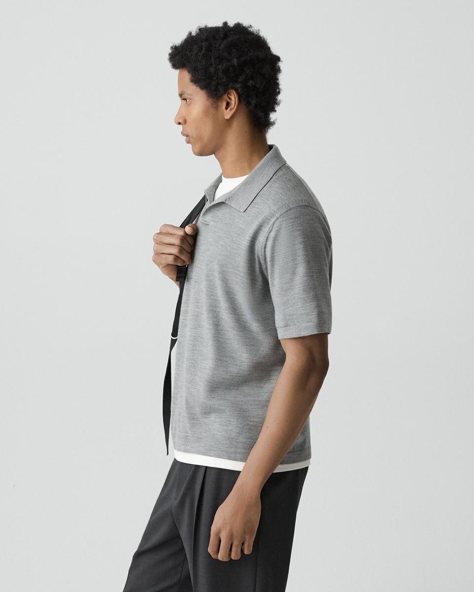 Relaxed Polo Shirt in Regal Wool