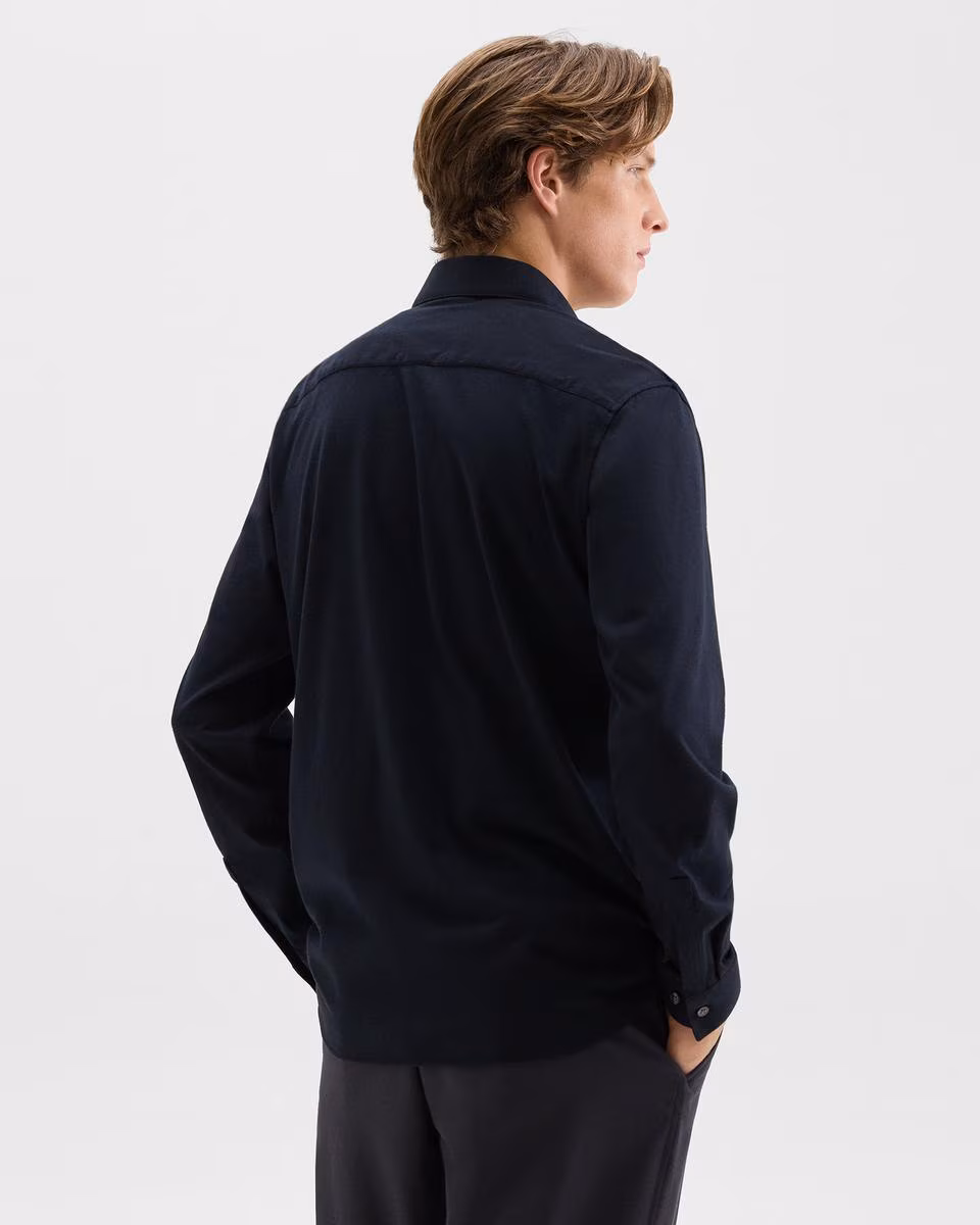 Irving Pocket Shirt in Brushed Structure Knit