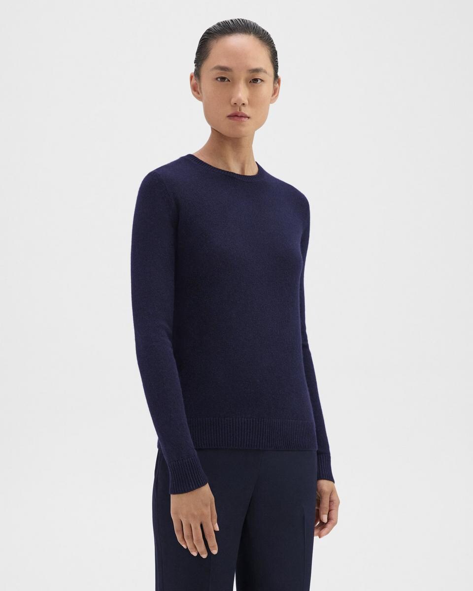 Crewneck Sweater in Feather Cashmere